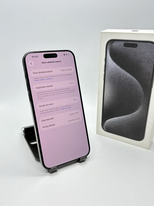 iPhone 15 PRO MAX - 256Gb - STARE 10/10 + Garantie