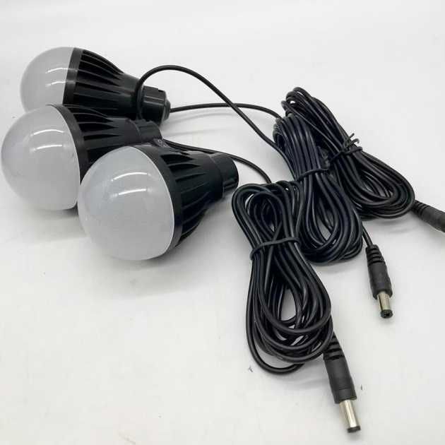 Мобилна соларна къмпинг система, зарядно, 3 лампи, соларен панел