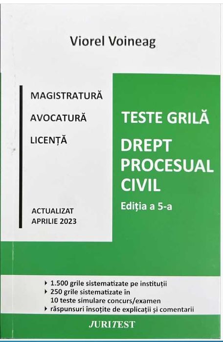 FISE, SINTEZE și TESTE 2024 Civil, Penal si Proceduri - în format PDF
