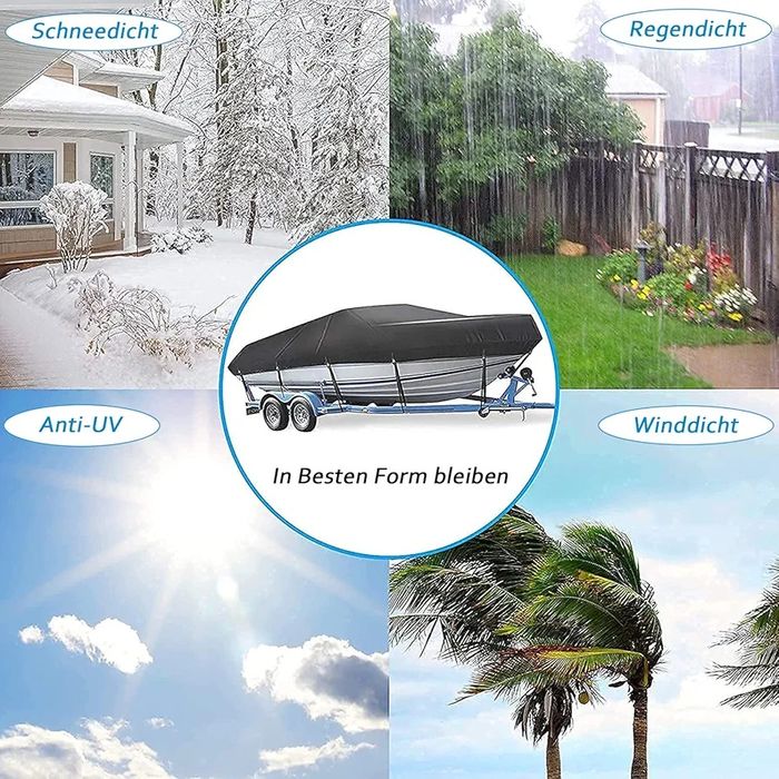 Водоустойчиво покривало за лодка до 5.8м Big Ant, 600D текстил, 17-19 FT, UV защита, прахоустойчивост