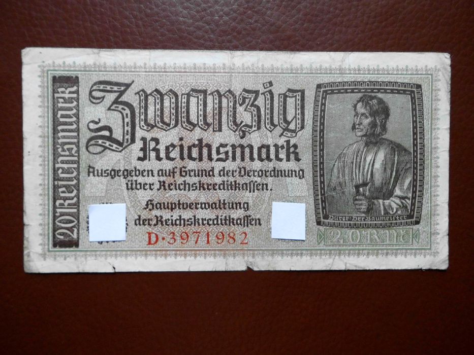 ГЕРМАНИЯ 20 рейхс марок 1939 год