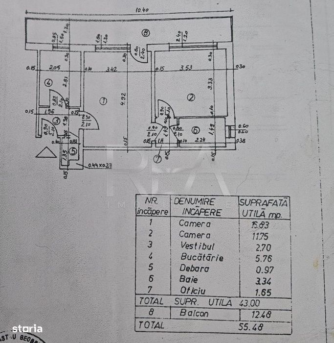 2 camere- Etajul 1 din 8 - Nitu Vasile-Brancoveanu