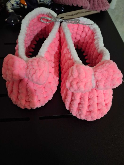 Детски плетени пантофки