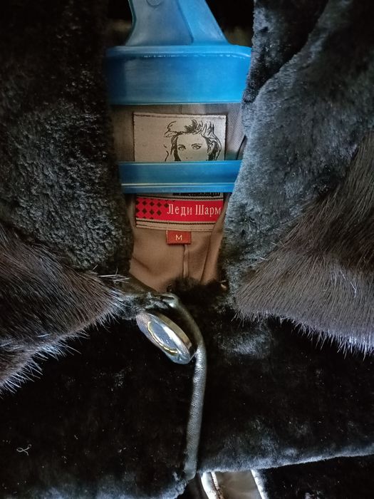 Шуба мутон с вставками