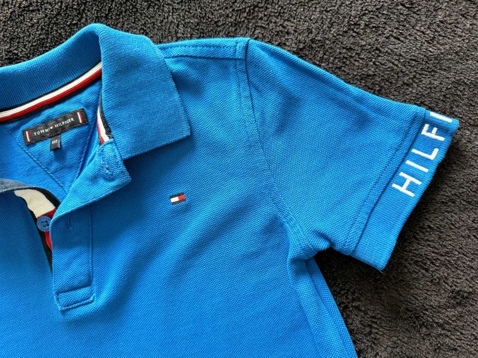 Tricou polo Tommy Hilfiger, pentru baieti, marime 7 ani - 122 cm