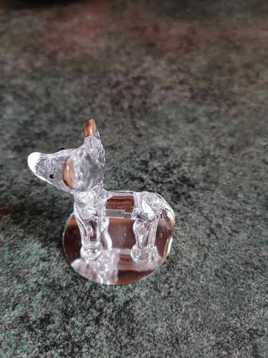 Стъклена фигурка кученце миниатюра