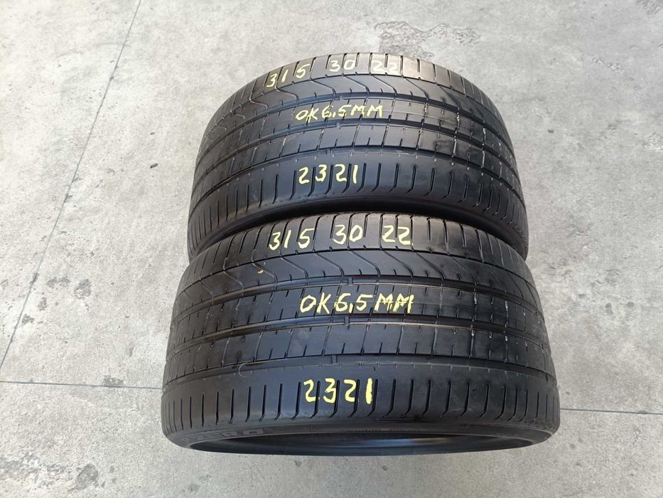 Doua anvelope de vara 315 30 22 pirelli p zero 6,5 mm dot 2321