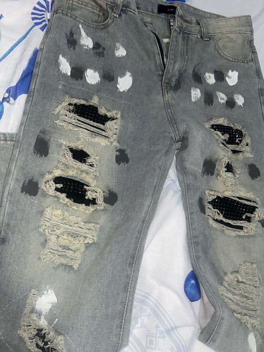 blugi amiri cu cristale