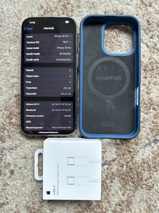 iPhone 16 Pro Natural Titan, fara resetare