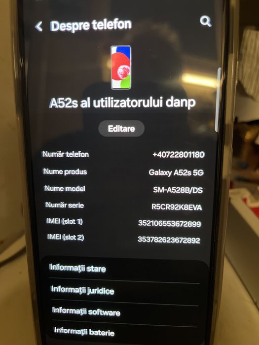 Samsung A52S nou