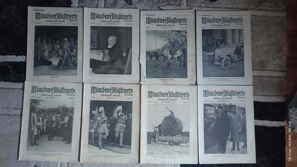 WW1- Lot ziare ”Münchner Illustrierte Zeitung”