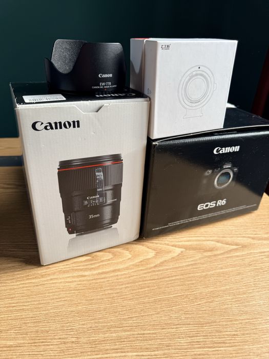 Vând Canon EOS R6 + obiectiv Canon 35 mm f/ 1.4 L II USM