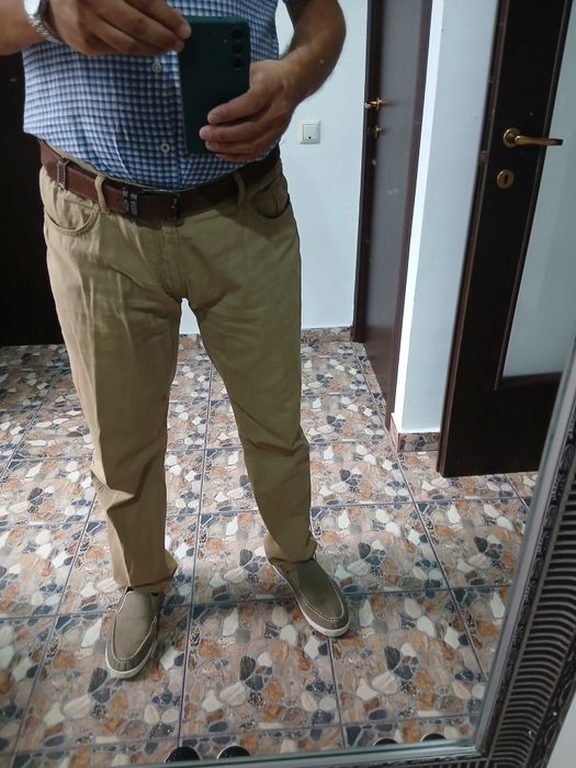 Pantaloni din in pentru barbati masura XL stare perfecta  ca noi