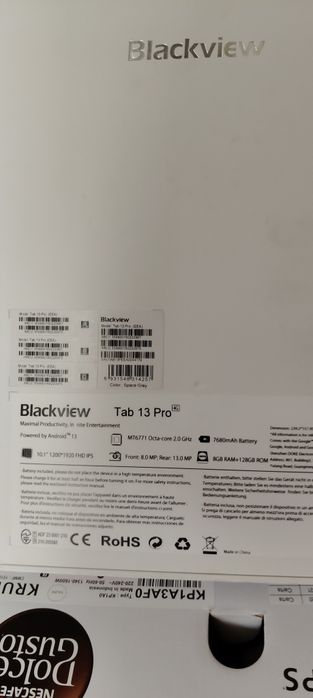 Таблет Blackwiew,8GB/128 GB.Сив!