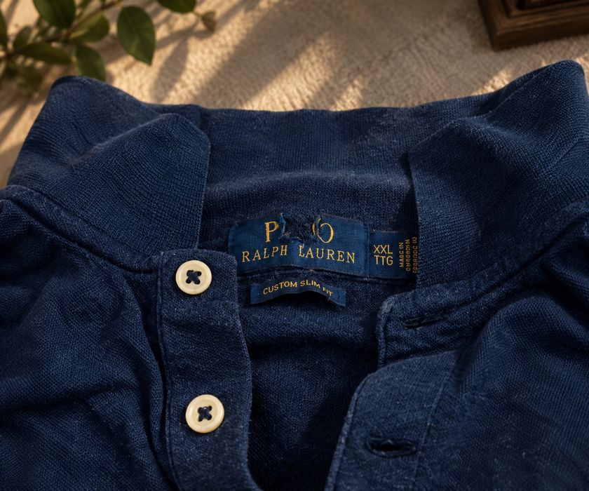 Polo Ralph Lauren XXL Custom Slim Fit bleumarin – 100% bumbac