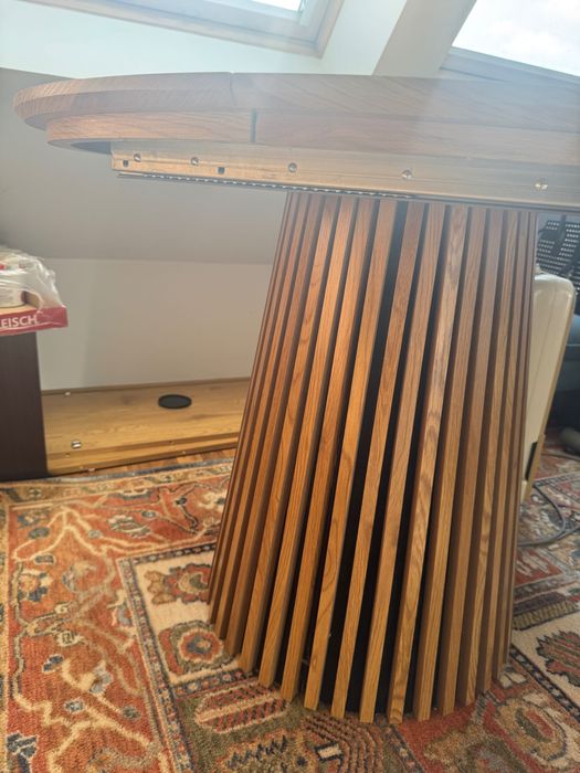 Трапезна маса скандинавски стил дърво разтегателна