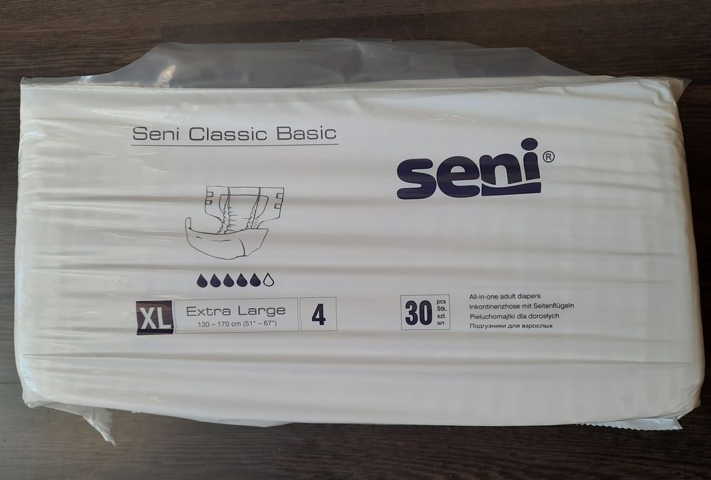 Scutece adult Seni Classic Basic XL 30 bucati - livrare gratuită