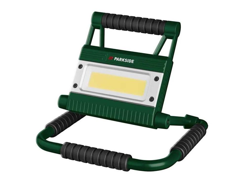 Lampa de lucru, REFLECTOR cu acumulator si powerbank, proiector cu LED, rezistent la umiditate, calitate PREMIUM; nou sigilat Germania; pliabila