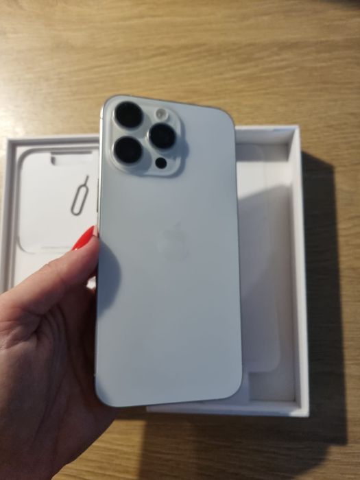 Iphone 15 Pro Max, White Titanium, 256gb, Impecabil