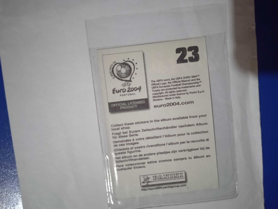 Panini стикер Ronaldo Euro 2004