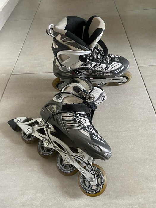 Patine cu role în linie FILA. Masura 39 și skateboard retro