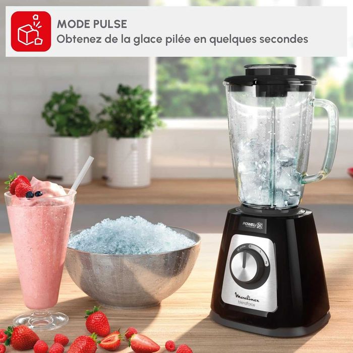 Блендер Moulinex BlendForce Glass 800W, Стъклена кана