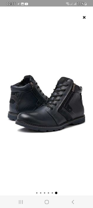 НОВЫЕ натур мех КОЖА зим мужские сапоги ботинки полуботинки полусапоги