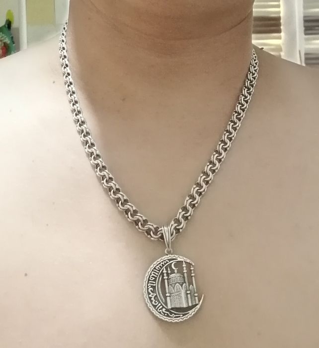 Цепочка серебряная и кулон серебро