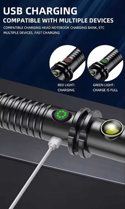 Lampă LED Tactică, Dispozitiv de Iluminare Multifuncțional