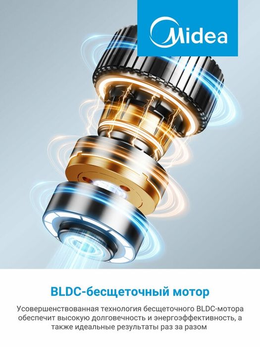 Моющий вертикальный беспроводной пылесос Midea VSS GX6, 17 000 Па, RU,