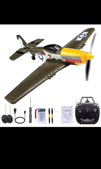 Aeromodel Avion rc cu telecomanda P51