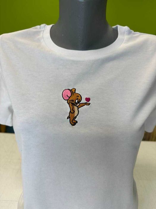 Тениски за двойки с Бродерия Том и Джери/ Tom and Jerry