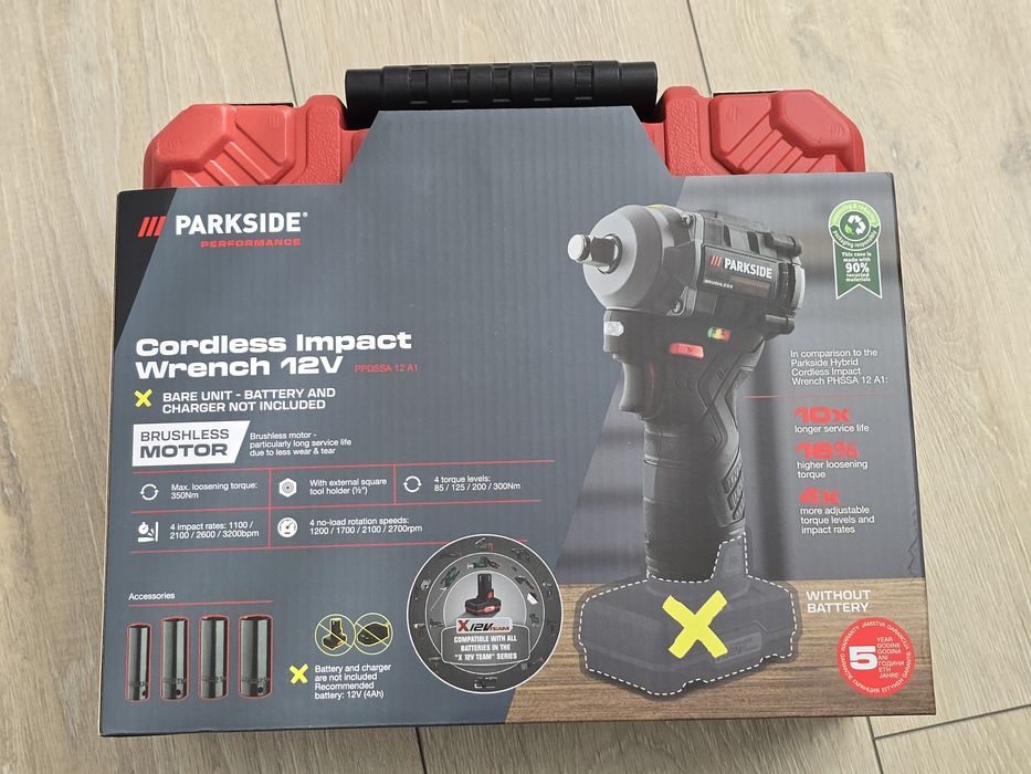 Нов, неотварян гайковерт parkside performance 12v