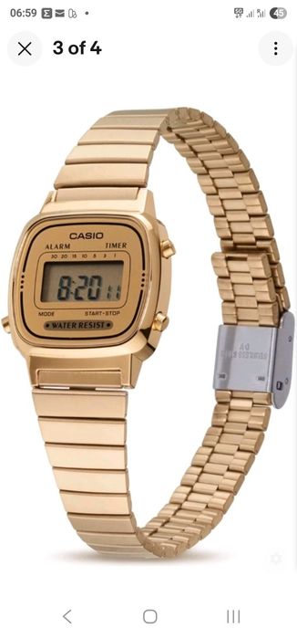 Ceas de mână CASIO vintage pentru femei, cronograf LA670WEGA-9EF, Fabu