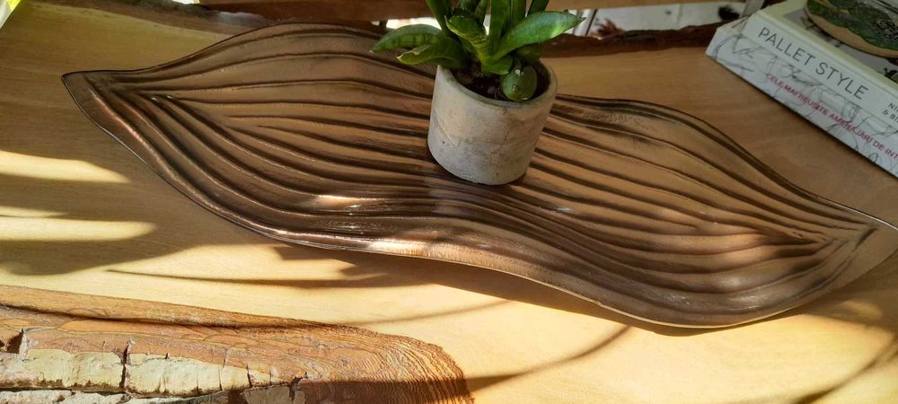 Tava decorativa Copper leaf