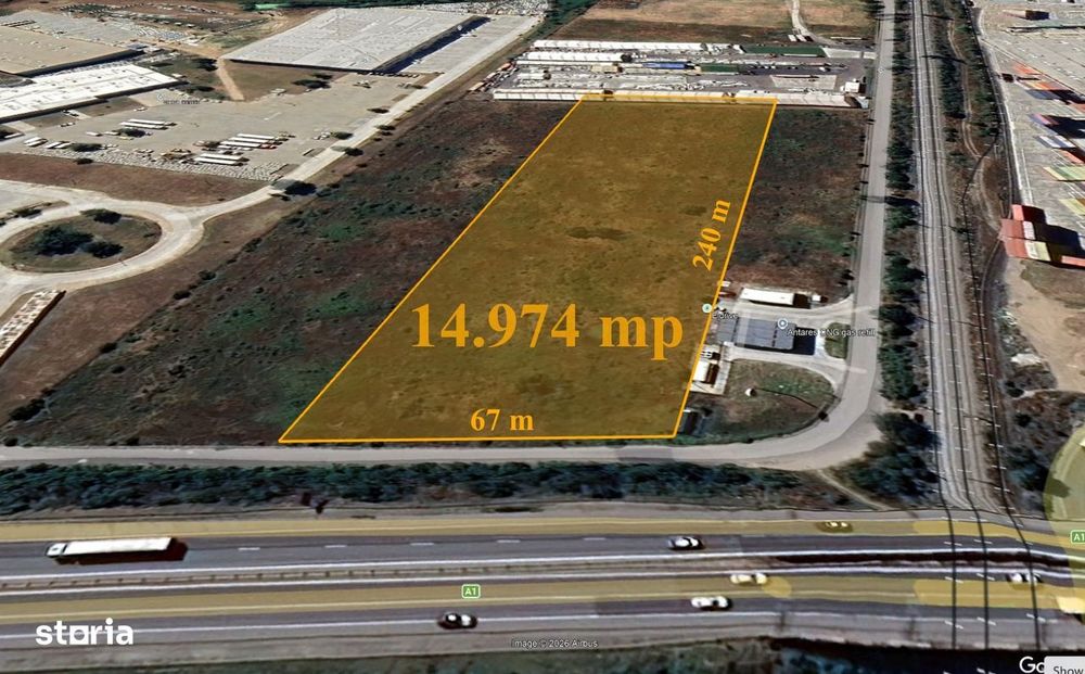 Teren industrial premium – A1 București–Pitești - 1,5 ha