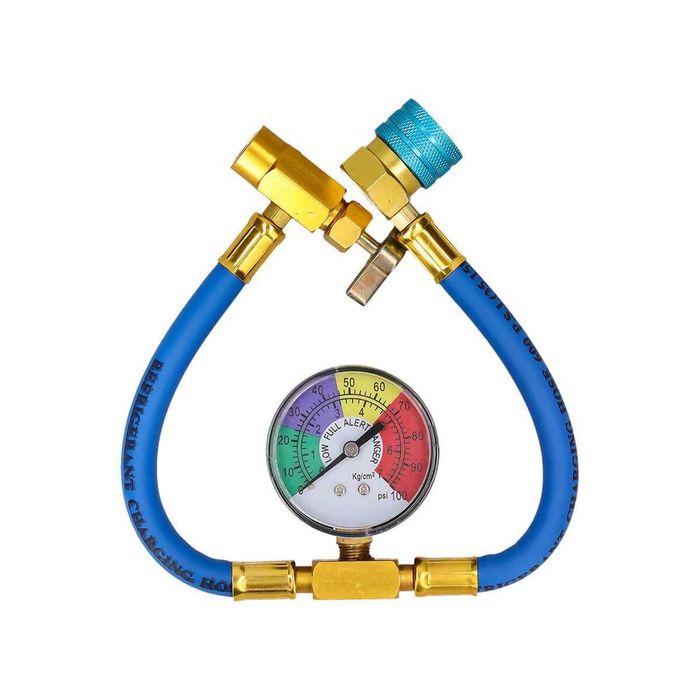 Manometru cu cupla si furtun,  incarcare freon auto 134A.