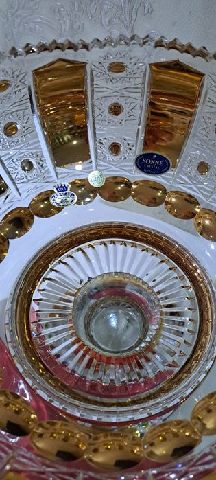 Чехословакия оргинал богема хруствль для фруктов 2 штук новый