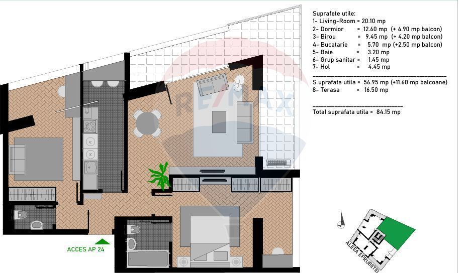 Vanzare  apartament cu 3 camere-DEZVOLTATOR
