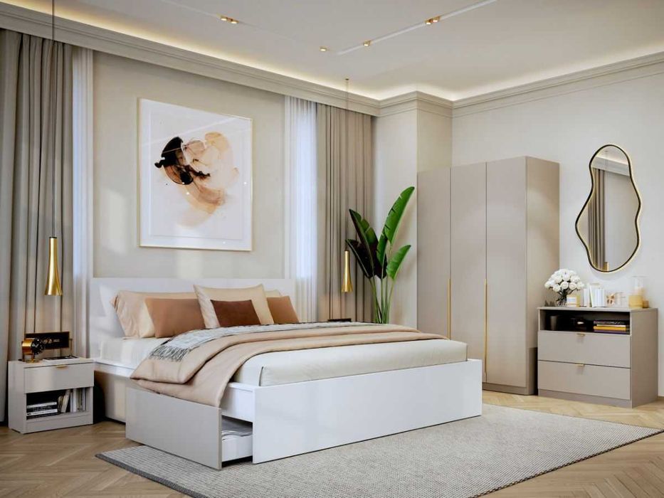 Set Mobila Dormitor Bej / Casmir Auris C01