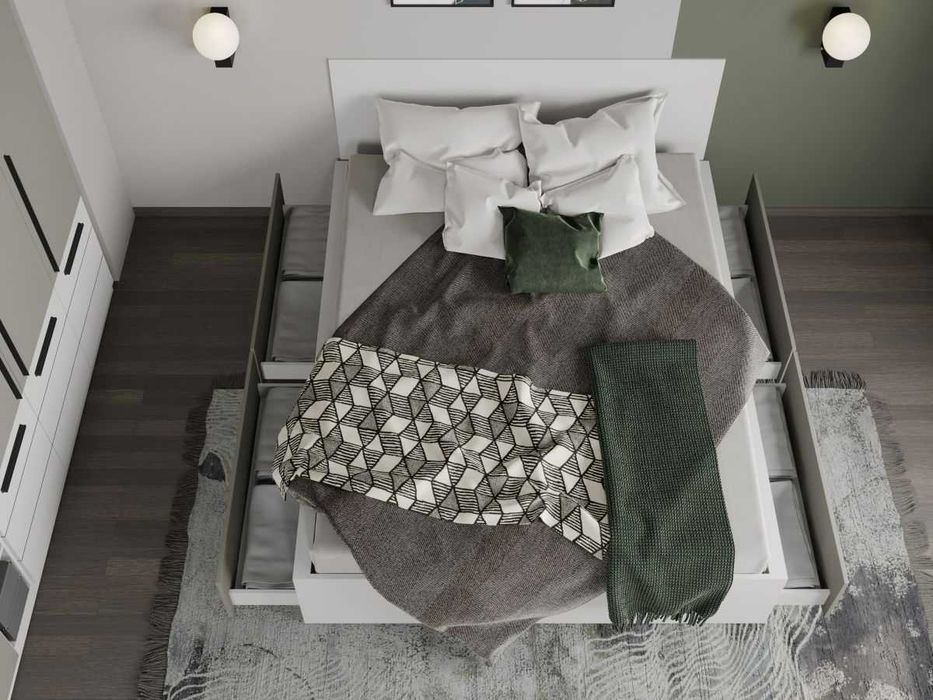 Set Mobila Dormitor Casmir / Alb Soares C14