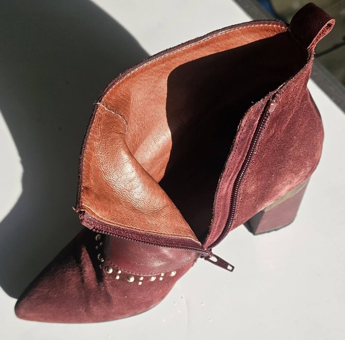 Боти естествен велур