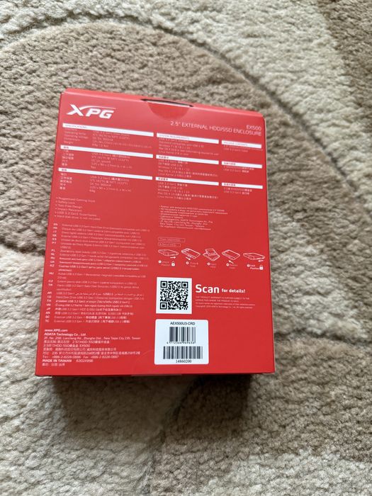 Rack Extern ADATA EX500, USB 3.1, 2.5"