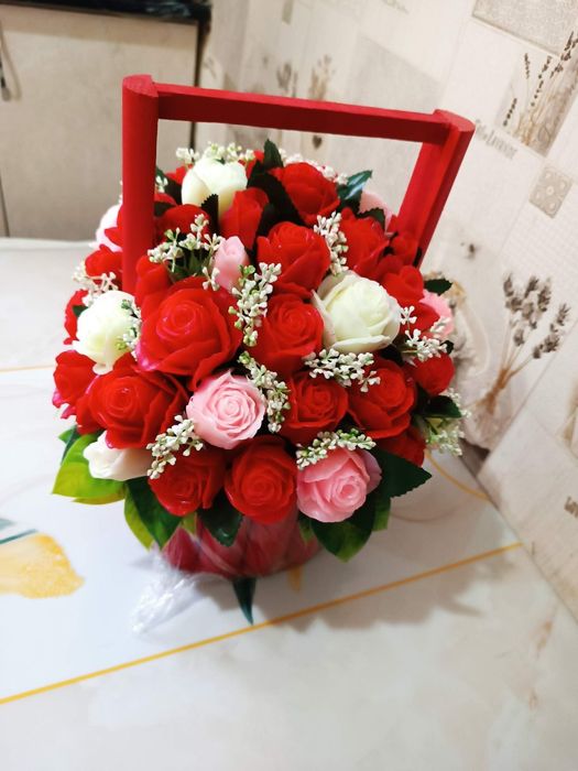 Цветы из мыло,совунли гуллар,Soap Flowers 50 000 дан бошланади