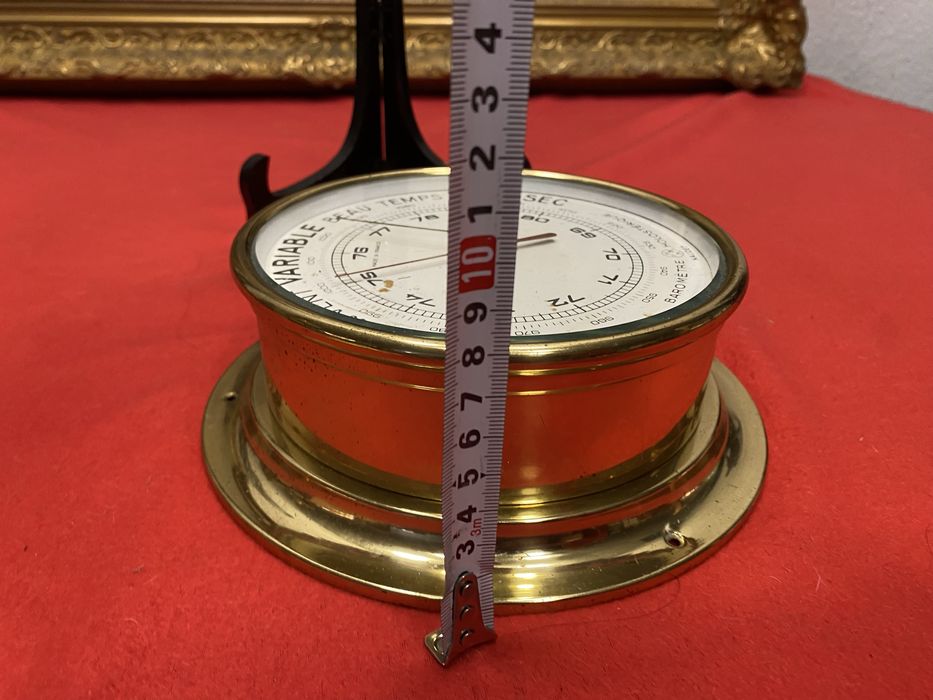 Френски барометър Naudet 1955 1965 месинг холостеричен модел