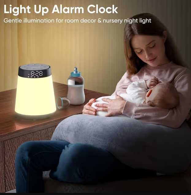 Boxa Bluetooth, Ceas, Alarma, Lampa Veghe, White Noise Machine, NOU