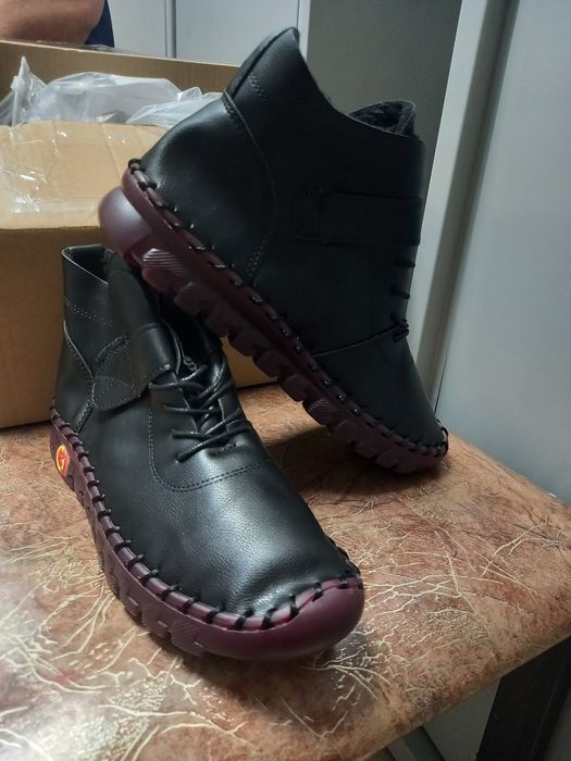 Ботинки чёрный осений весенний