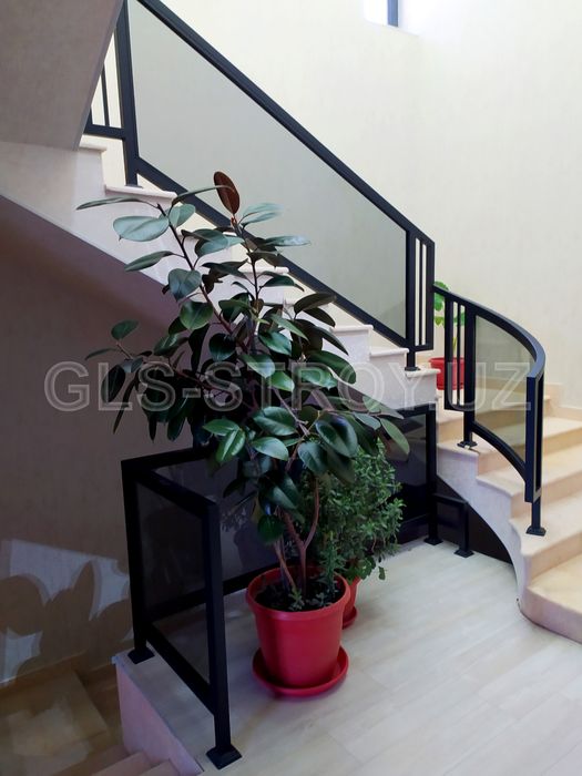 Перила, ограждения, стеклянные, нержавейка, поручен, решетки