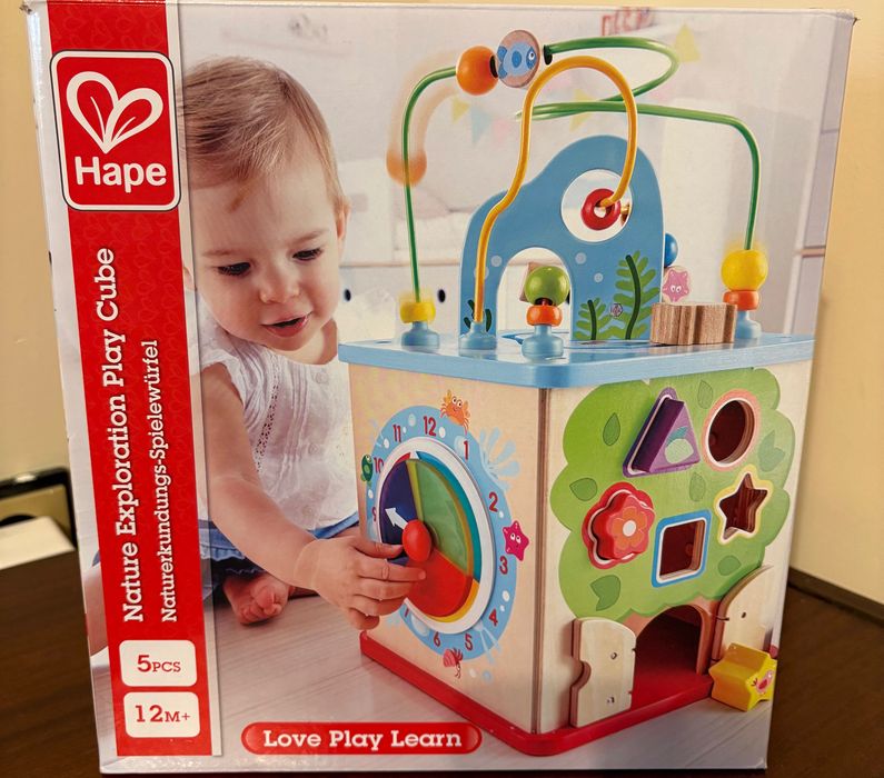 HAPE Мултифункционален дървен куб с активности
