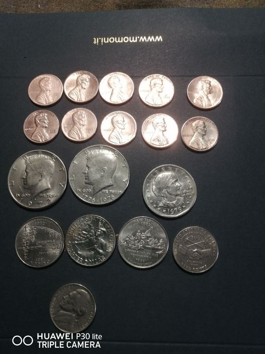 Colecție monede SUA. KENEDY. Lincoln.